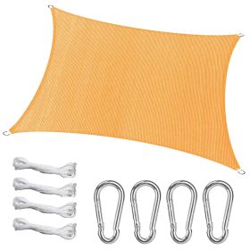 Rectangle Top Canopyx% UV Block Awning Shelter 185GSM HDPE Patio Cover with Snap Hooks Ropes for Outdoor Garden Backyard (Option: SunShadeSail200SunShadeSail200300cm)