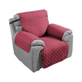 Reversible Sofa Cover Chair Loveseat Couch Slipcover Microfiber Cushion Furniture Protector Shield Water-Resistant w/ Elastic Strap for Kids Pet Dog C (Option: SofaCover1SSofaCover1STan)