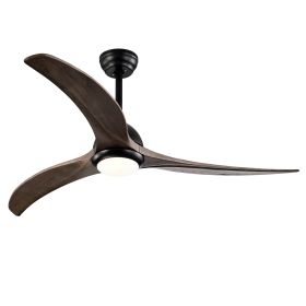 Ceiling Fan, Indoor Outdoor Ceiling Fan With Light With Remote Control, Noiseless Reversible Motor, 6 Speed ,3 Color , For Patio Living Room, Bed (Option: Matte Black)