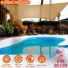 Rectangle Top Canopyx% UV Block Awning Shelter 185GSM HDPE Patio Cover with Snap Hooks Ropes for Outdoor Garden Backyard