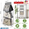 Hanging Handbag Organizer w/ 6 Pockets Closet Purse Storage Shelves Holder Hanging Shelf Bag