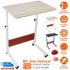 23.62x15.74x35in Mobile Laptop Desk Height Adjustable Rolling Wheels 77LBS Load Standing Table Sofa Bed Side Desk Cart Home Office Use