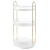 3 Tier Rotating Makeup Organizer 360pinning Perfume Cosmetic Storage Tray 55LBS Load Countertop Shelves for Lotion Lipstick