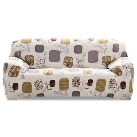 Sofa Cover Printed Stretch Sofa Furniture Cover Soft Sofa Slipcover Polyester Furniture Protector Cover (Option: SofaCoverBlocksSofaCoverBlocks3S)