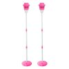 2Pack 3 In 1 Standing Bubble Machines with Colorful Lights and Music Rechargeable Bubble Maker Stands with 2 Modes 3 Adjustable Height for Party Weddi