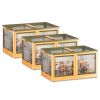 3Pcs Foldable Storage Bins with Lid 4 Doors Collapsible Stackable Closet Organizer Containers with Lock 4Pcs Wheels