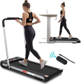 Walking Pad Treadmill, 300 Lbs  About 136.1 Kg Capacity Under-the-counter Treadmill, Walking Pad With Handle, Small Household Treadmill, Mini Fol (Option: Dark metallic)