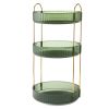 3 Tier Rotating Makeup Organizer 360pinning Perfume Cosmetic Storage Tray 55LBS Load Countertop Shelves for Lotion Lipstick