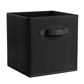 iMounTEK 4 Pack Foldable Storage Cube Bins Cloths Closet Space Organizer Basket Shelves Box for Clothes Toys Books Cabinet (Option: 4PcsIndoorBudBoxBlack4PcsIndoorBudBoxBlack)