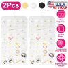 2Pcs Hanging Jewelry Organizer Earring Necklace Bracelet Holder Double-sided 80 Pockets Accessory Storage Pocket