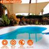 Rectangle Top Canopyx% UV Block Awning Shelter 185GSM HDPE Patio Cover with Snap Hooks Ropes for Outdoor Garden Backyard