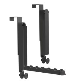2Pcs Over The Door Hanger Hooks For Clothes Foldable Clothes Drying Rack For Laundry Coats Towels Portable Clothing Hanger Hook For 1.81In Thickness D (Option: 2PcsDryingRackGrey2PcsDryingRackGrey)