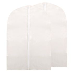 2Pcs Garment Bags Washable Transparent Suit Bags Breathable Dust-proof Travel Clothes Cover w/ Full Zipper for Storage Dance Costumes Suits (Option: 2PcsSuitZipBagS2PcsSuitZipBagS)