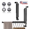 2Pcs Over The Door Hanger Hooks For Clothes Foldable Clothes Drying Rack For Laundry Coats Towels Portable Clothing Hanger Hook For 1.81In Thickness D