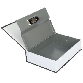 Portable Book Safe with 3-Digit Combination Lock Diversion Safe Money Jewelry Storage Box (Option: BookSafeBlackBookSafeBlackM)