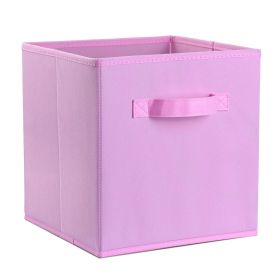 iMounTEK 4 Pack Foldable Storage Cube Bins Cloths Closet Space Organizer Basket Shelves Box for Clothes Toys Books Cabinet (Option: 4PcsIndoorBudBoxPink4PcsIndoorBudBoxPink)