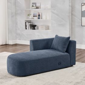 Left Chaise For Modular Sofa (Color: Navy)