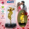 Foil Rose LED String Light Rose Fairy Lamp w/ Glass Dome For Valentinesay MotheràDay Wedding Birthday