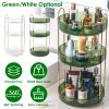3 Tier Rotating Makeup Organizer 360pinning Perfume Cosmetic Storage Tray 55LBS Load Countertop Shelves for Lotion Lipstick