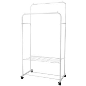 Garment Hanging Rack Clothing Hanging Rail Pillow Shoe Display Organizer Stand Rolling Wheel Clothes Organizer (Option: GarmentHangingRackGarmentHangingRack)