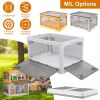 31QT/29L Foldable Storage Bins with Lid 4 Doors Collapsible Stackable Closet Organizer Containers with Lock 4Pcs Wheels