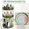 3 Tier Rotating Makeup Organizer 360pinning Perfume Cosmetic Storage Tray 55LBS Load Countertop Shelves for Lotion Lipstick