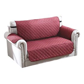 Reversible Sofa Cover Chair Loveseat Couch Slipcover Microfiber Cushion Furniture Protector Shield Water-Resistant w/ Elastic Strap for Kids Pet Dog C (Option: SofaCover2SSofaCover2STan)