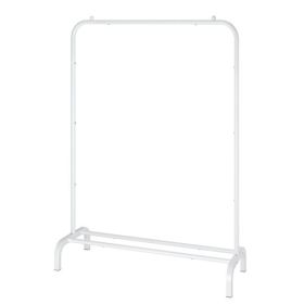 33lbs Loading Garment Racks Freestanding Clothing Racks Clothes Rack Stands Organizer with Bottom Shelf for Dormitory Home (Option: GarmentRackWhiteGarmentRackWhite)