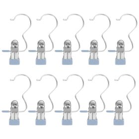 30 Pack Hanging Clips for Closet Multifunctional Clothes Pins Heavy Duty Space-saving Laundry Hooks for Boots Jeans Hats Towels Socks Pants Handbags T (Option: 30PcHangingClipGrey30PcHangingClipGrey)