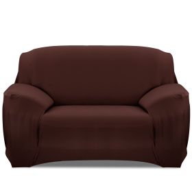 Sofa Cover Printed Stretch Sofa Furniture Cover Soft Sofa Slipcover Polyester Furniture Protector Cover (Option: SofaCoverCoffeeSofaCoverCoffee2S)
