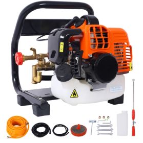 33CC Portable Garden Spraying Machine, 2-Stroke 1.5HP Gas Powered Agricultural Mist Duster Back,Gas Powered Sprayer, Agricultural Equipment (Color: Black)