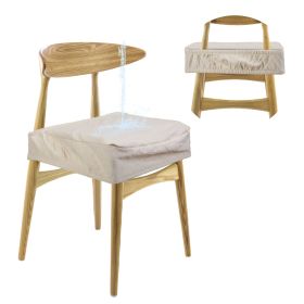 4Pack Waterproof Dining Chair Slipcovers Stretch Chair Seat Slipcovers Removable Washable Jacquard Seat Covers for Dining Room (Option: 4PcsSeatCoverBeige4PcsSeatCoverBeige)