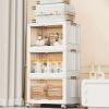 3Pcs Foldable Storage Bins with Lid Front Magnetic Door Collapsible Stackable Closet Organizer Containers with 4Pcs 360otatable Wheels 8Pcs Small W