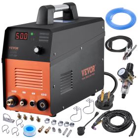 VEVOR Plasma Cutter, 50Amp, Non-Touch Pilot Arc Air Cutting Machine With Torch, 110V 220V Dual Voltage AC IGBT Inverter Metal Cutting Equipment F (Option: Default)