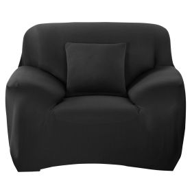 Sofa Cover Printed Stretch Sofa Furniture Cover Soft Sofa Slipcover Polyester Furniture Protector Cover (Option: SofaCoverBLKSofaCoverBLK1S)