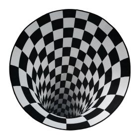 3D Visual Floor Area Mat Anti-slip Illusion Rug Doormat Round Living Room Carpet Mat (Option: IllusionCarpet60cmIllusionCarpet60cm)