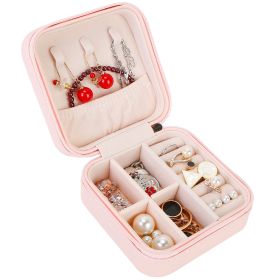 Mini Jewelry Storage Box Portable Ring Earring Necklace Storage Travel Case PU Leather Jewelry Organizer Gift (Option: JewelryBoxPinkJewelryBoxPink)
