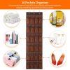 Over the Door Shoes Rack 24-Mesh-Pocket Organizer 6-Layer Hanging Storage Shelf for Shoes Slippers Small Toys Closet Cabinet
