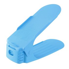 10Pcs Shoe Slot Organizer Shoe Storage Slot Space Saver Shoe Rack Holder Adjustable for High Low Heels Sneakers Boots Sandals (Option: 10PcsShoeSlotBLU10PcsShoeSlotBLU)