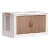 3Pcs Foldable Storage Bins with Lid Front Magnetic Door Collapsible Stackable Closet Organizer Containers with 4Pcs 360otatable Wheels 8Pcs Small W