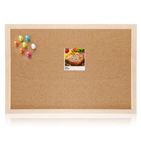 Notice Cork Board Double Sided Bulletin Board w/ Wood Frame Pushpin Hangers Hemp Rope for School Home Office Shop (Option: NoticeBoard60NoticeBoard6045)