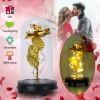 Foil Rose LED String Light Rose Fairy Lamp w/ Glass Dome For Valentinesay MotheràDay Wedding Birthday