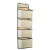Over Door Hanging Organizer 4 Pockets Wall Mount Closet Storage Organizer Multifunctional Hanging Shelves For Clothing Office Supplies File Folders