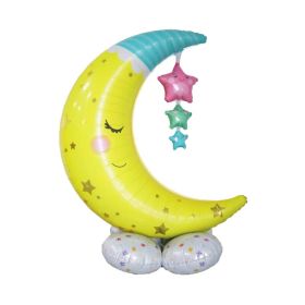1 SET Baptism Foil Balloons Wedding XXL Large Stand Moon Air Balloons Birthday Party Decorations (Color: Stand Moon)