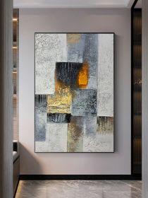 Colorful Geometric Abstract Painting Modern Canvas Poster Print Minimalist Wall Art Pictures For Living Room Aisle Studio Decor (size: 75x150cm)