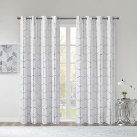 Total Blackout Metallic Print Grommet Top Curtain Panel(Only 1 Pc Panel) (Color: as Pic)