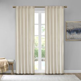 Room Darkening Poly Velvet Rod Pocket/Back Tab Curtain Panel Pair(2 Pcs Window Panels) (Color: as Pic)