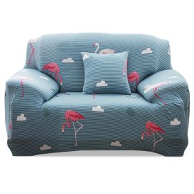 Sofa Cover Printed Stretch Sofa Furniture Cover Soft Sofa Slipcover Polyester Furniture Protector Cover (Option: SofaCoverFlamingoSofaCoverFlamingo2S)