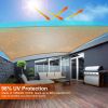 Rectangle Top Canopyx% UV Block Awning Shelter 185GSM HDPE Patio Cover with Snap Hooks Ropes for Outdoor Garden Backyard