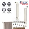 2Pcs Over The Door Hanger Hooks For Clothes Foldable Clothes Drying Rack For Laundry Coats Towels Portable Clothing Hanger Hook For 1.81In Thickness D